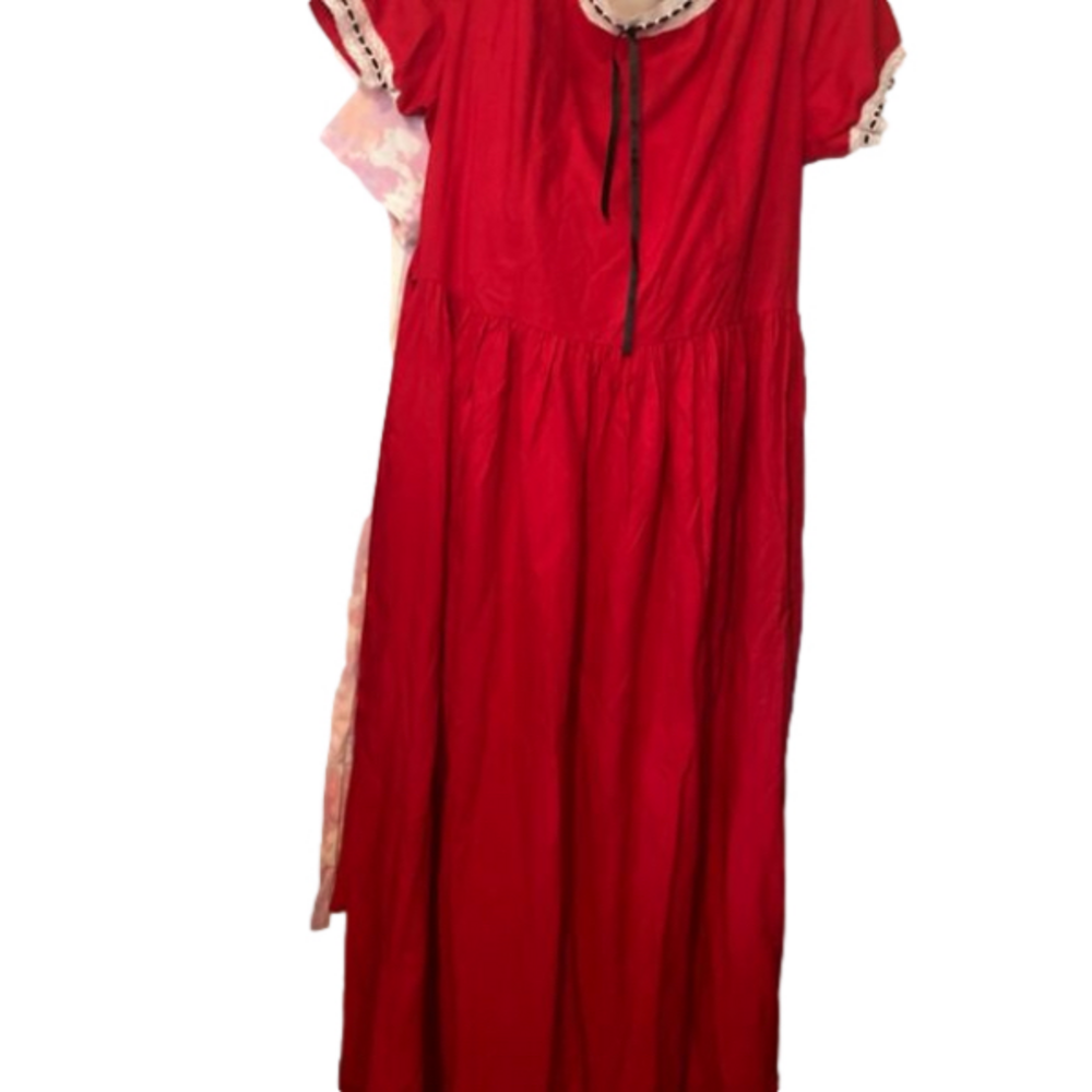 Red maxi dress-festival costume